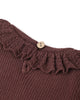 Burgundy Ruffle Collar Bodysuit
