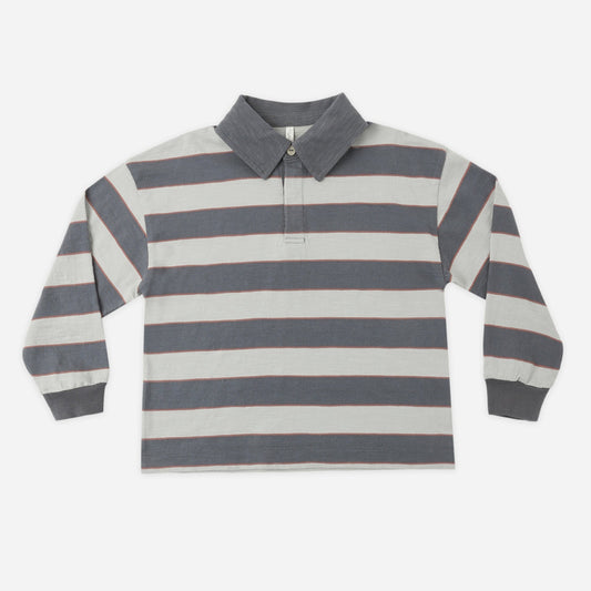 Sage Stripe Rugby Polo