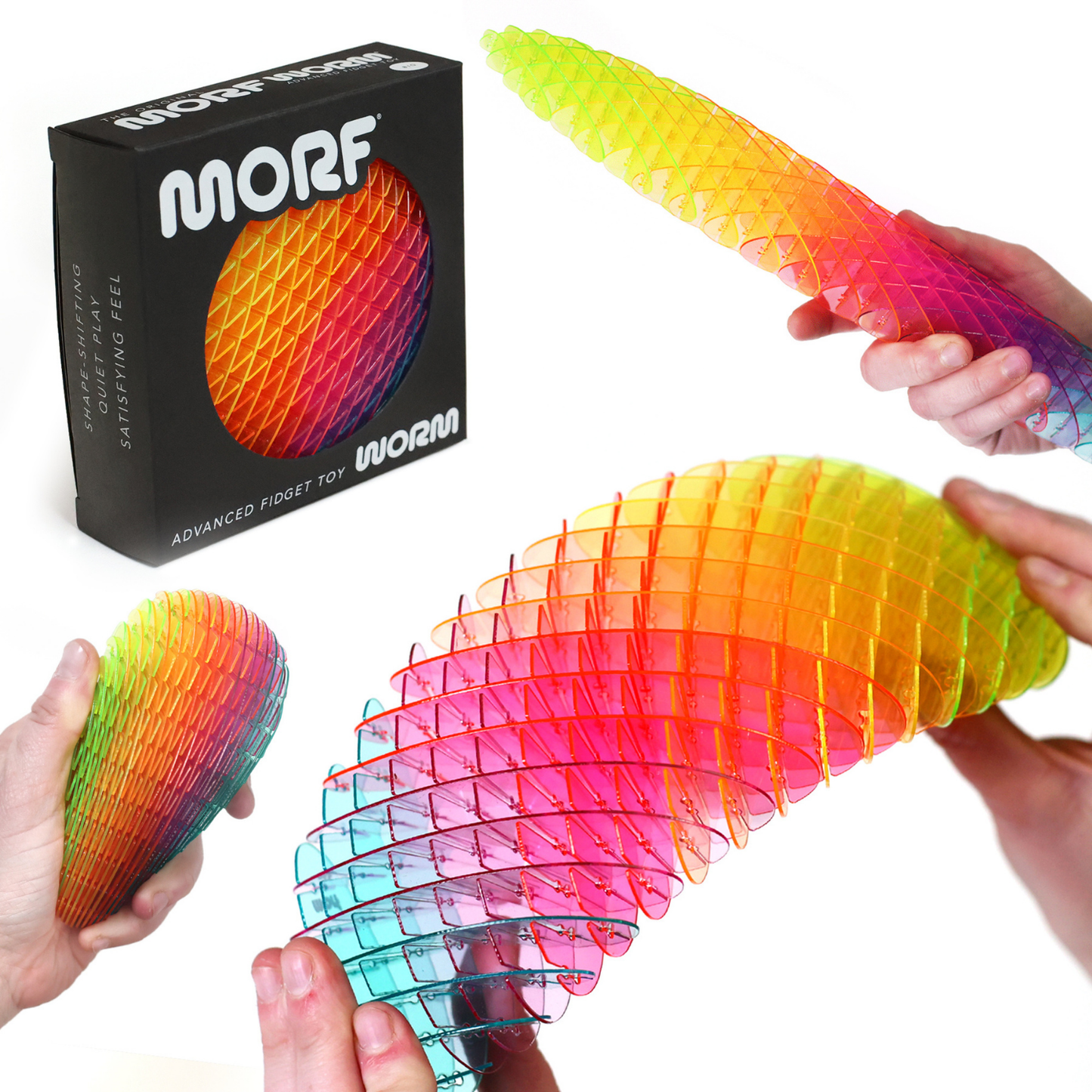 Morf Rainbow Big Fidget Worm Sensory Toy