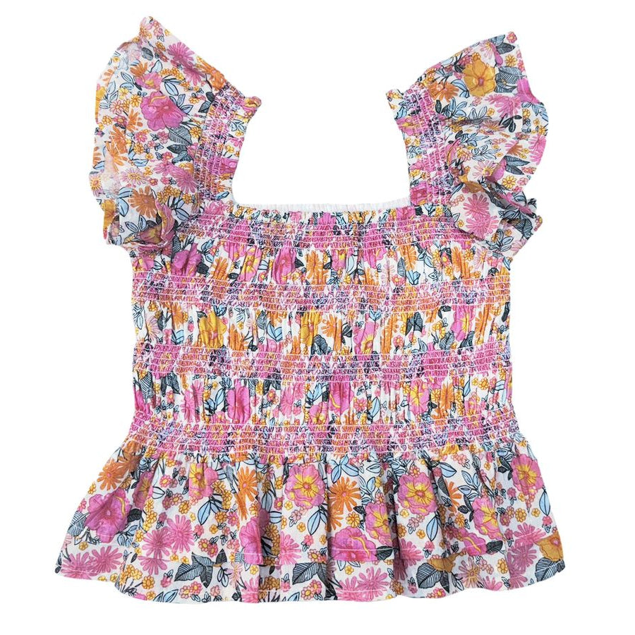 Floral patterned dress on a white background