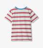 Red Striped Pocket Tee