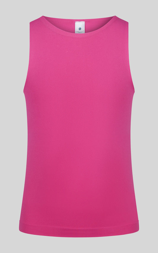 Solid Rose High neck Tank Top