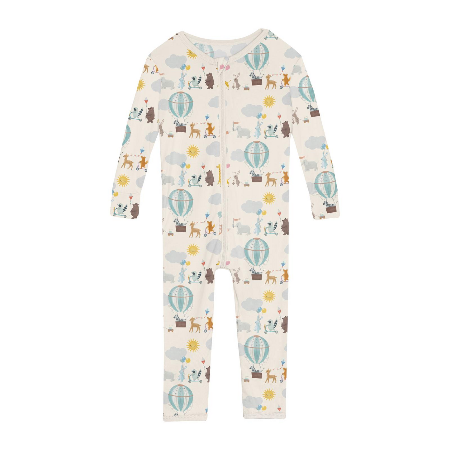 Animal Parade Natural Zip Flip Romper