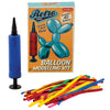 Balloon modelling kit with pump and balloons, featuring a retro toy box design.