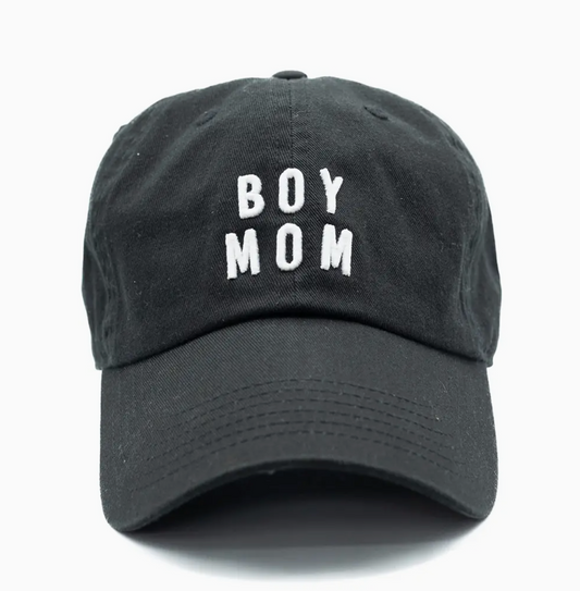 Boy Mom Hat- Black
