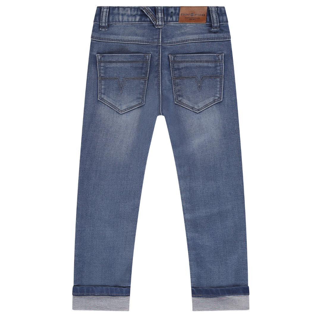 Medium Blue Straight Jeans