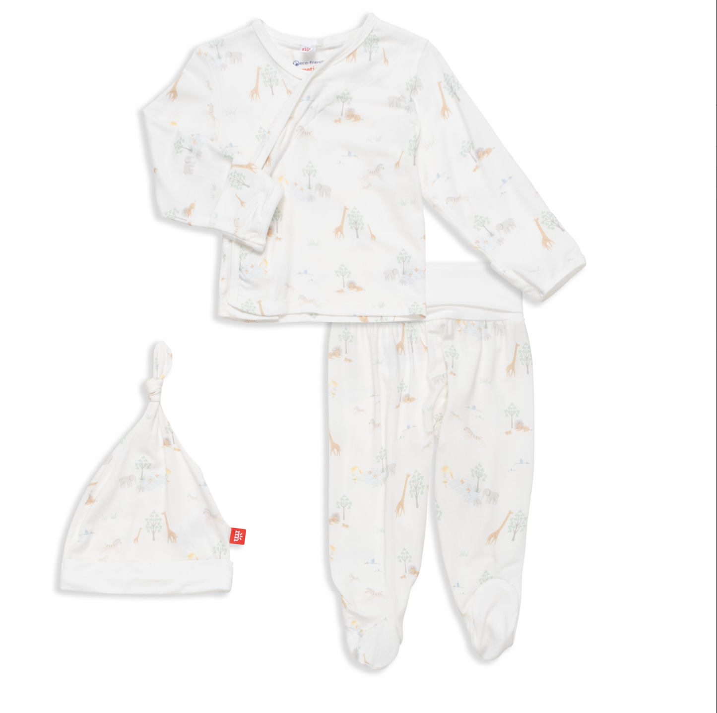 White Serene Safari Kimono Set