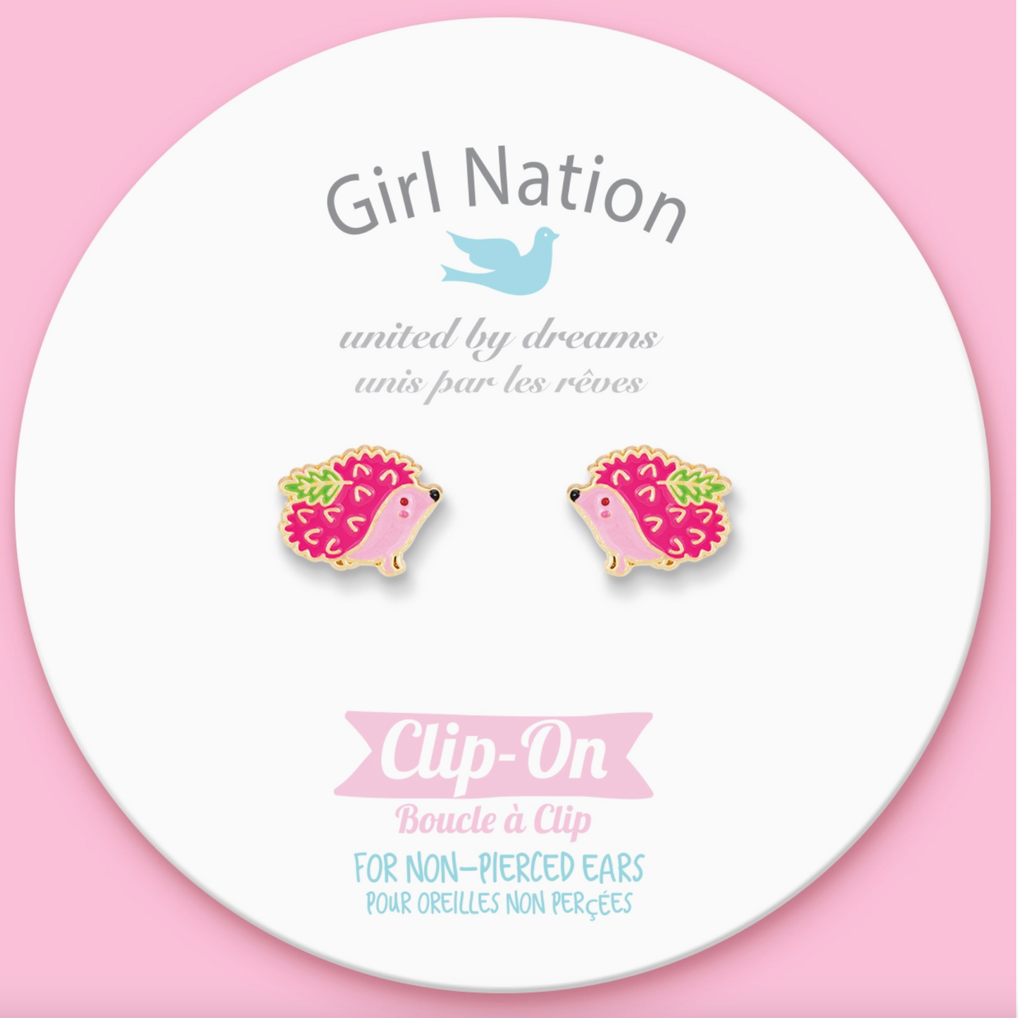 Prickly Pink Hedgehog Earrings