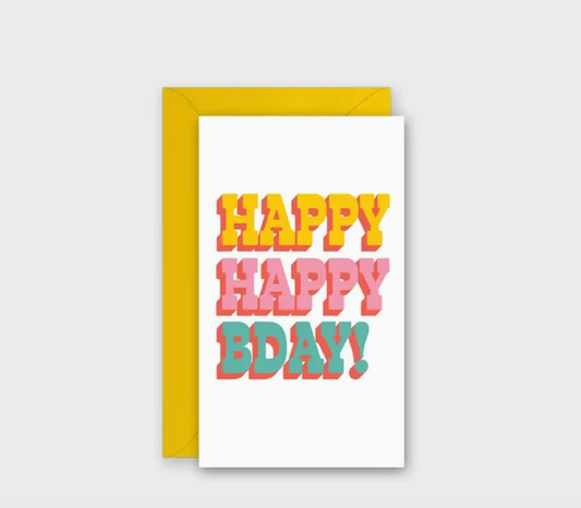 Happy Happy BDAY Mini Card