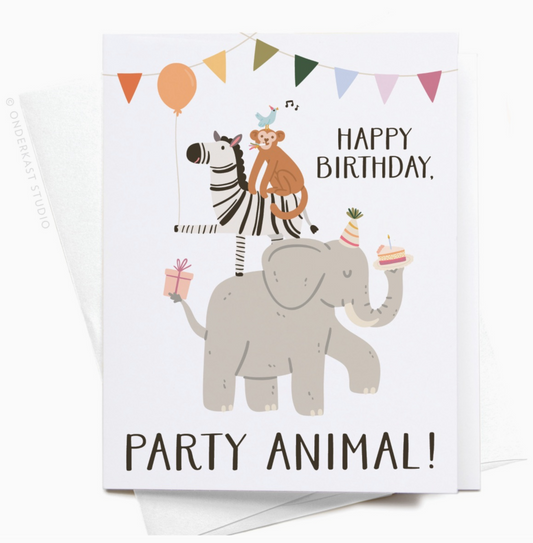 Party Animal Birthday Greeting Card