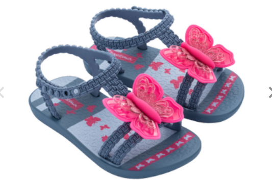 Blue Pink Butterfly Sandals