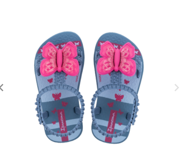 Blue Pink Butterfly Sandals