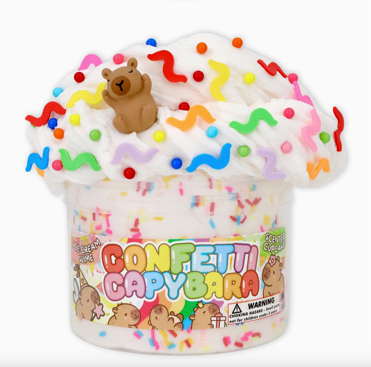 Confetti Capybara Ice Cream Slime