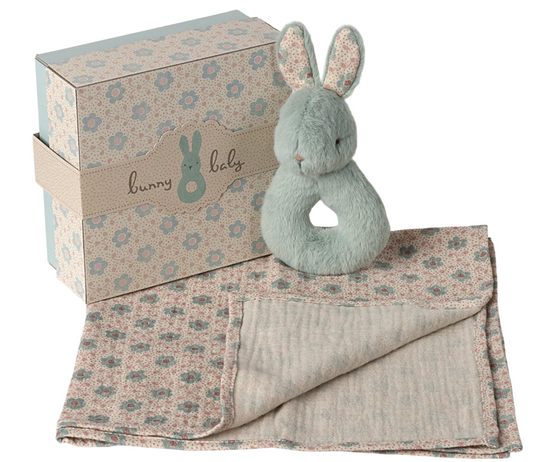 Rabbit Rattle Set- Mint