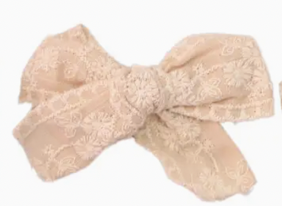 Boho Chic Lace Bow Clips
