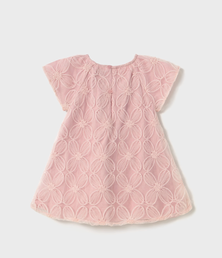 Rose Floral Overlay Dress