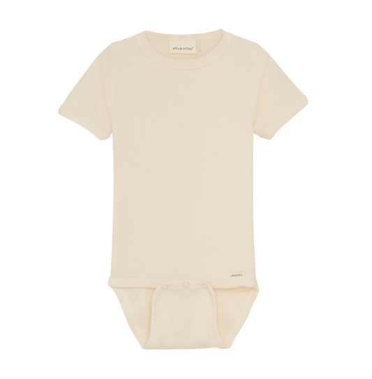 Off White Ribbed Onesie