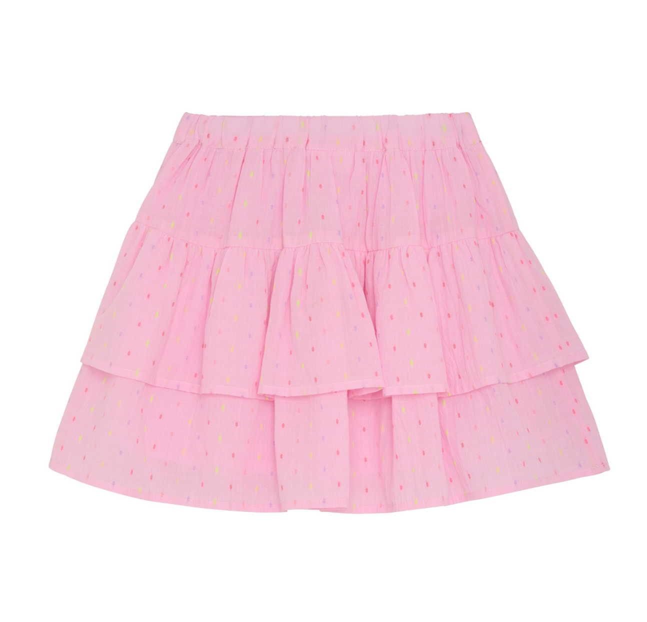 Polka Dot Pink Layered Skirt