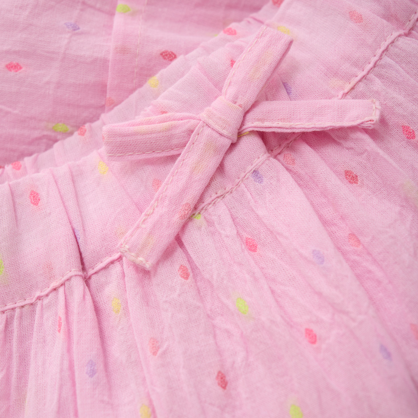 Polka Dot Pink Layered Skirt