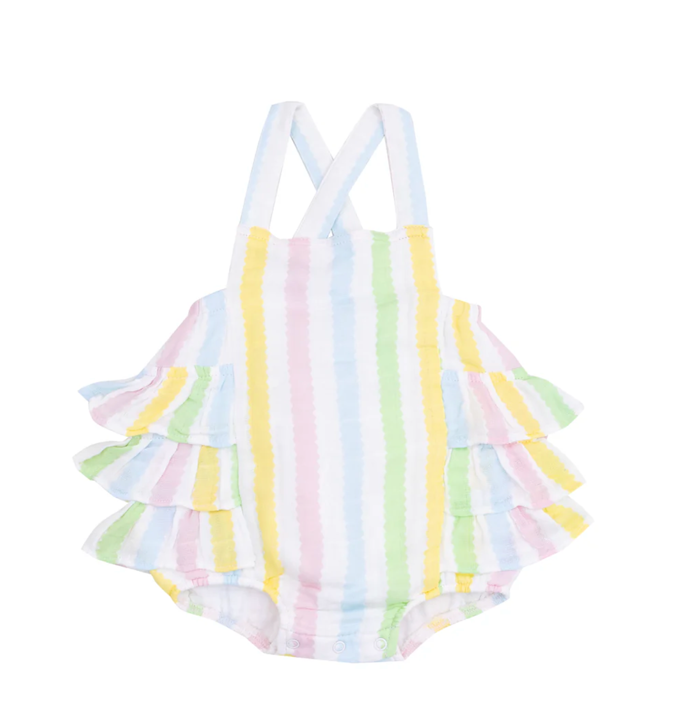 Ric Rac Stripe Ruffle Sunsuit