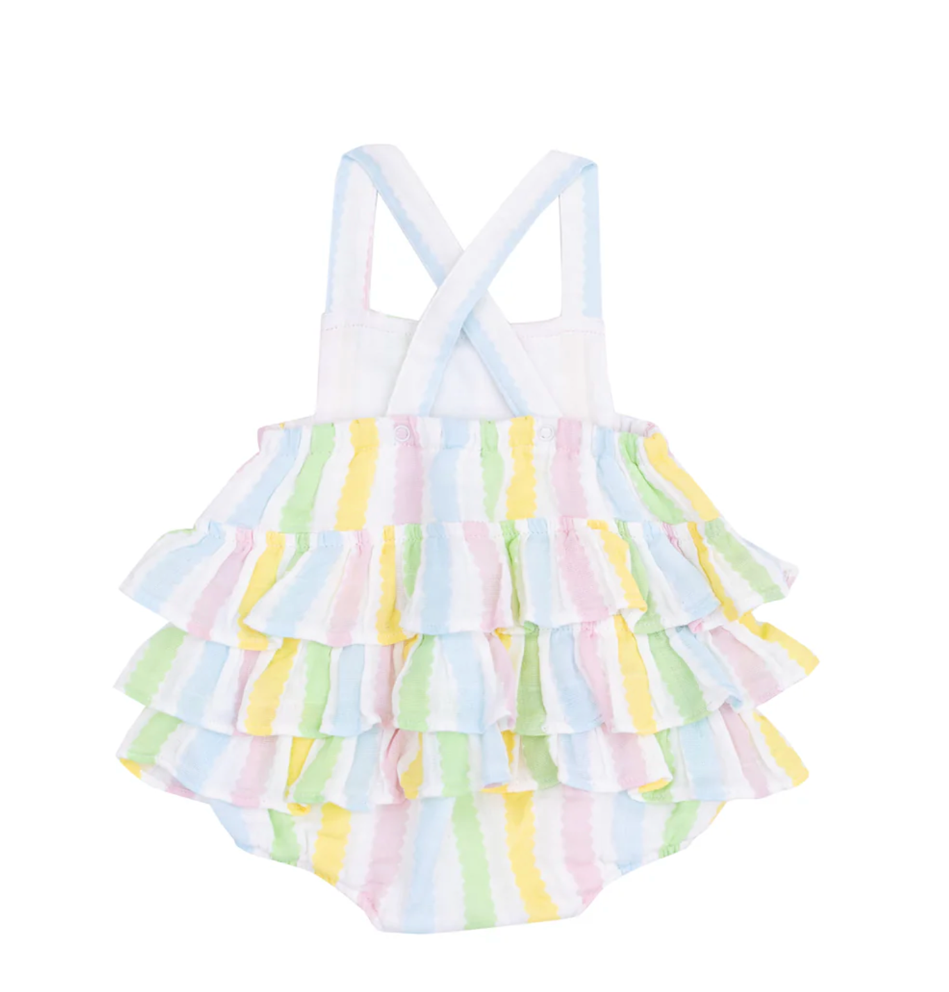 Ric Rac Stripe Ruffle Sunsuit