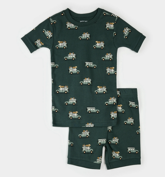 Green Car Trip PJ Set
