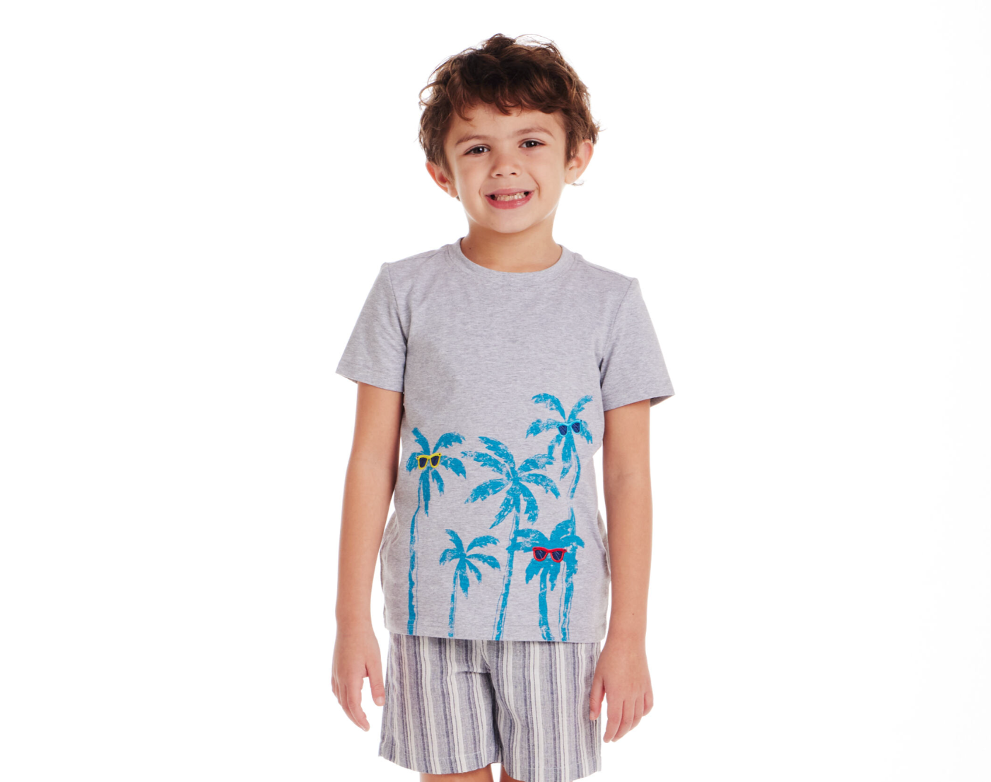 Palm Trees with Shades Grey Tee