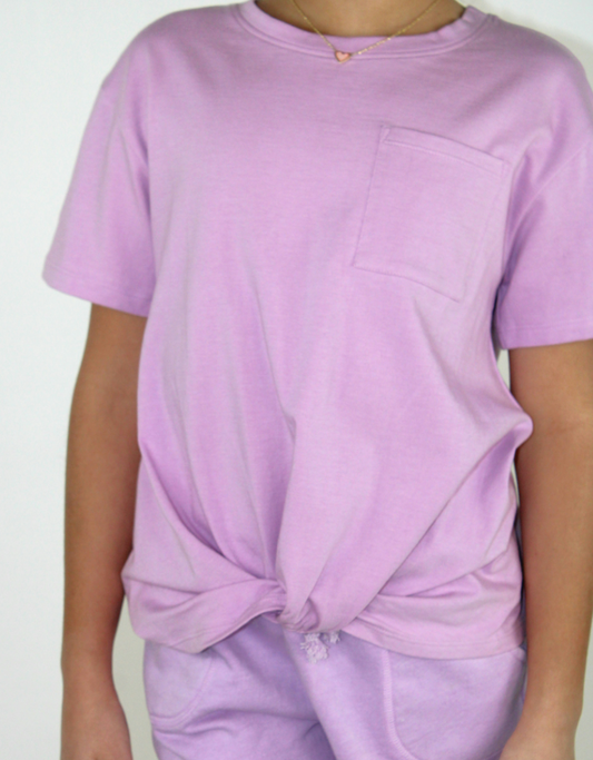 Orchid Knot Pocket Tee