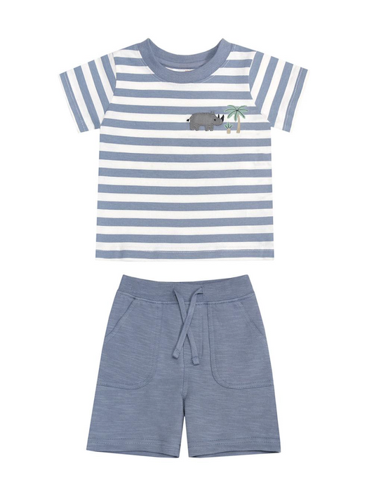 Rhino Stripe Tee and Shorts Set