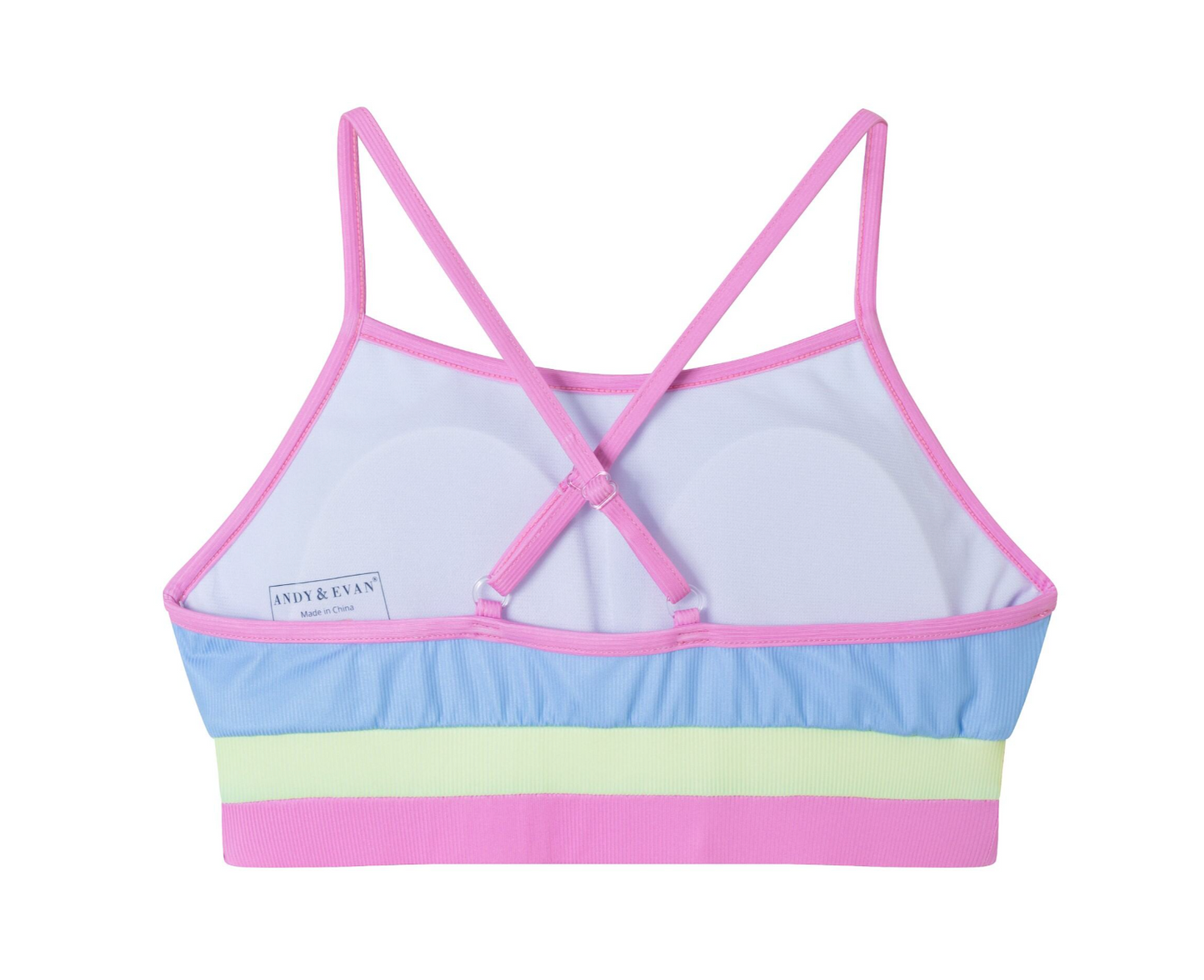 Ribbed Colorblock Two Piece Swimsuit