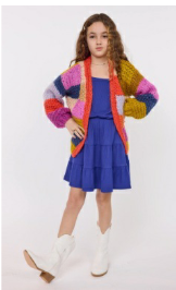 Patchwork Knit Cardigan