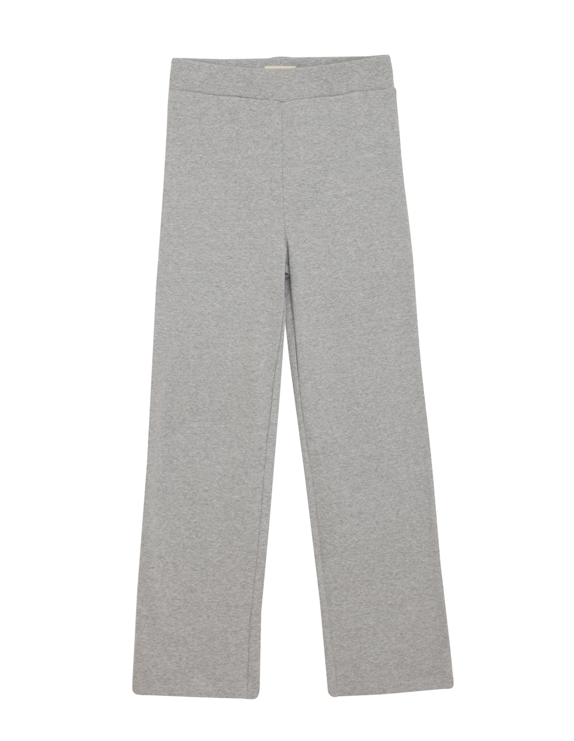 A pair of gray ribbed pants for tweens, displayed against a white background.