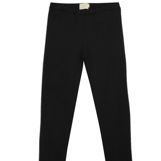 A pair of black leggings for girls.