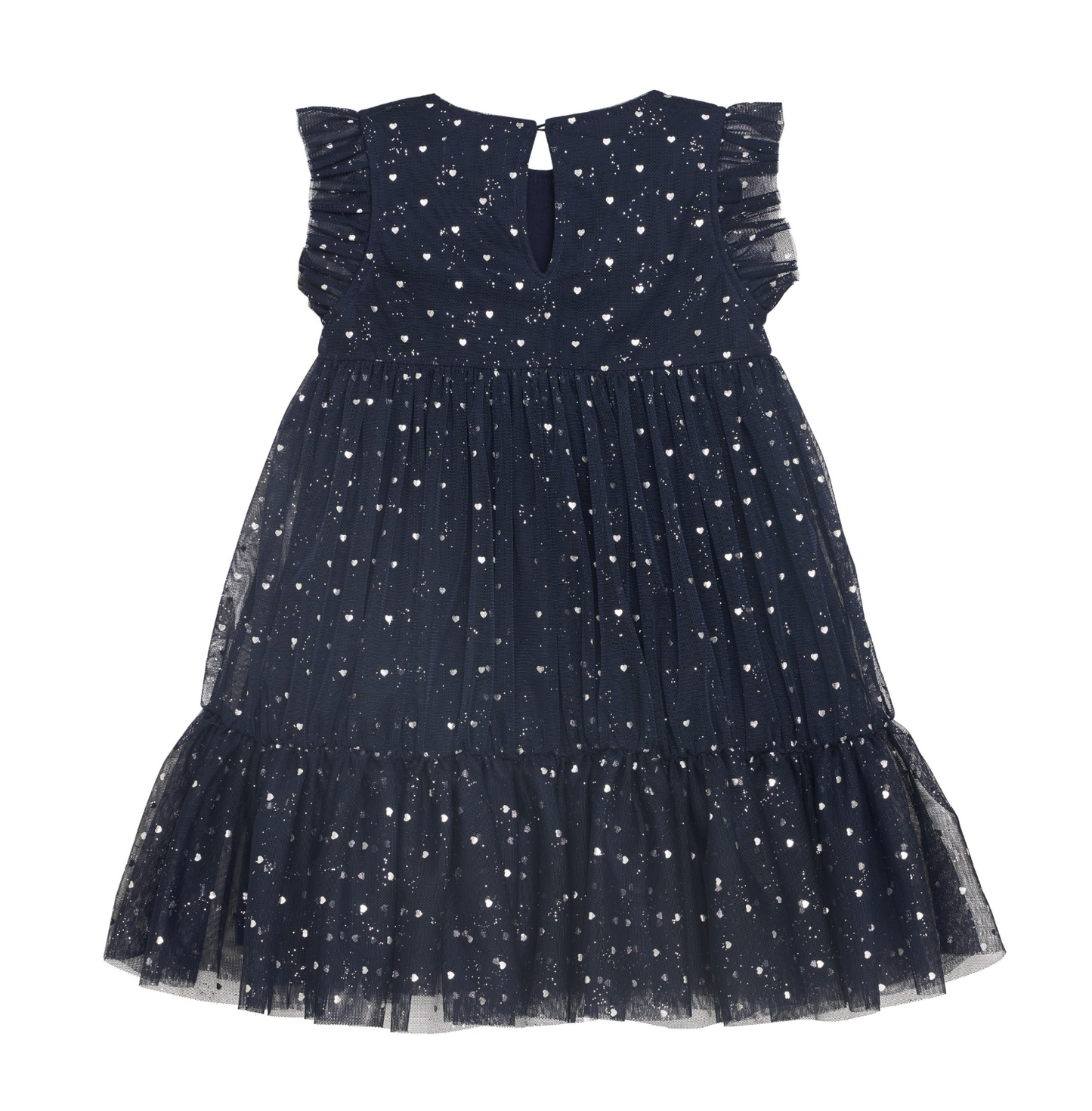 Silver Hearts Navy Dress