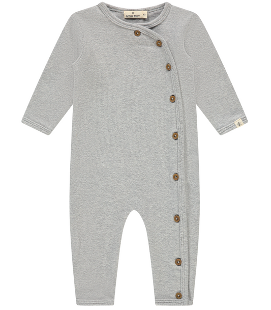 Light Grey Button Romper