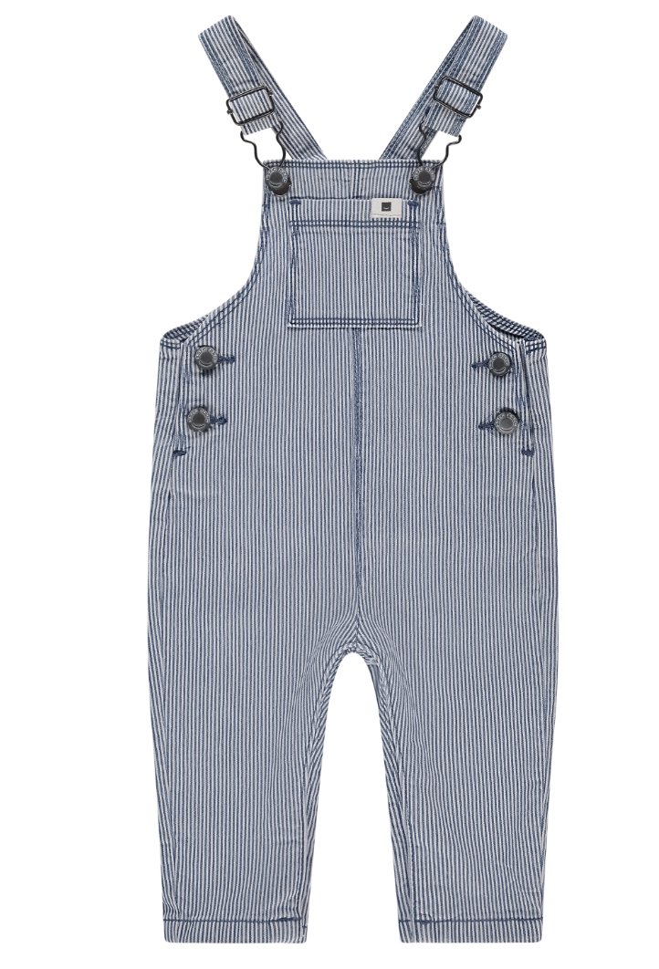 Denim Blue Stripe Overalls