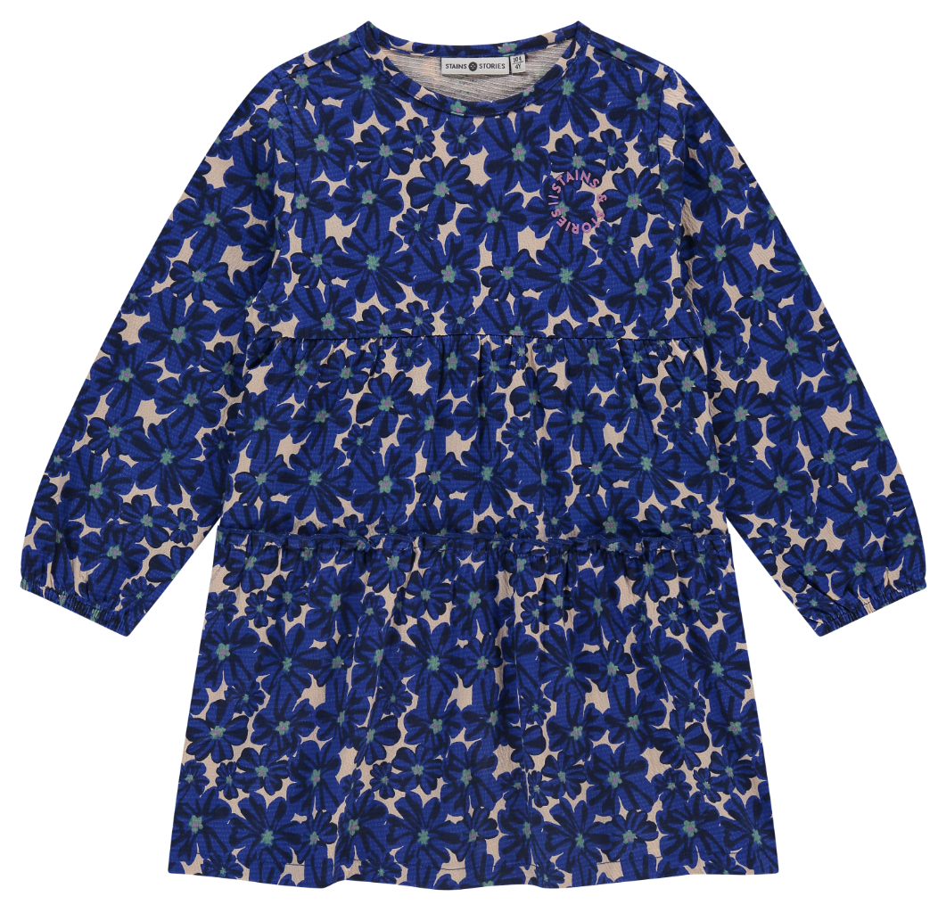 Cobalt Floral Dress 2 - Baby & Children's Products - Pitter Patter Shop