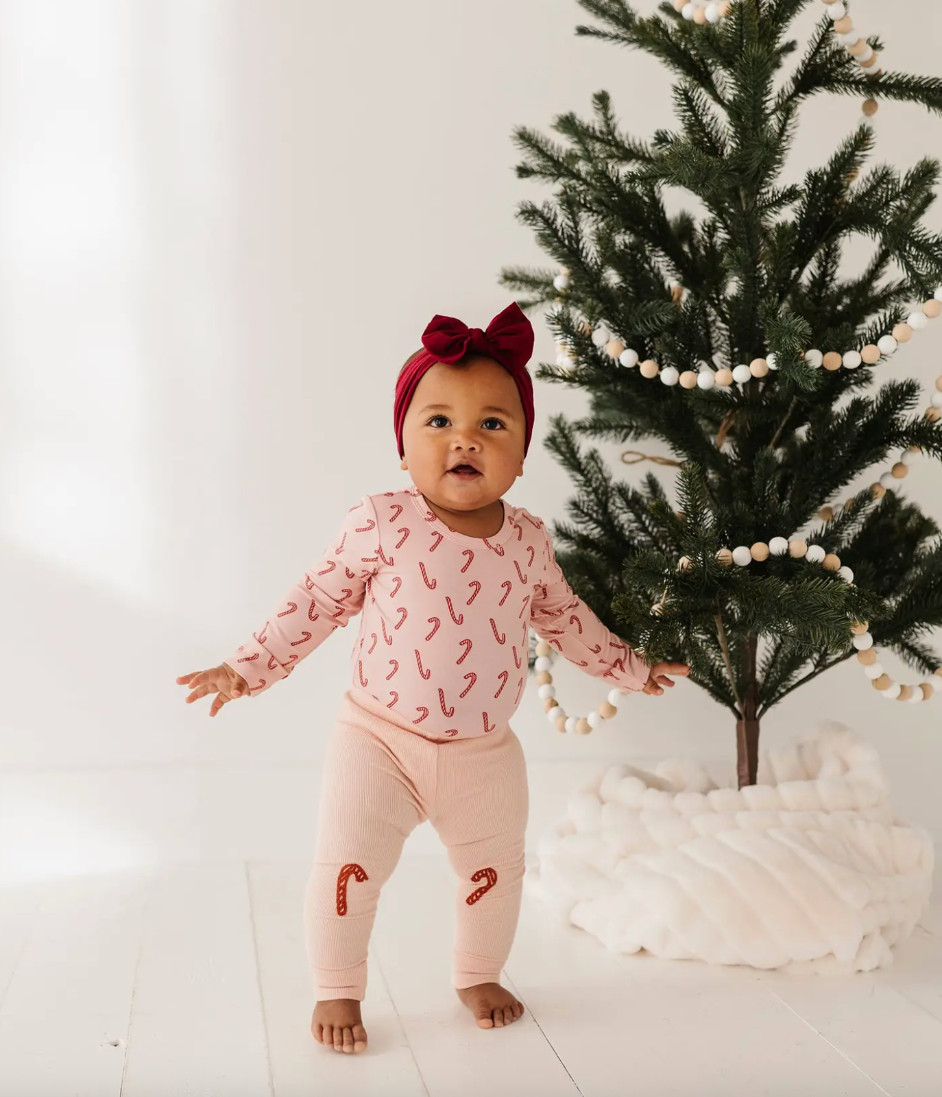 Candy Cane Patch Ribbed Leggings