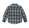China Blue Plaid Button Top