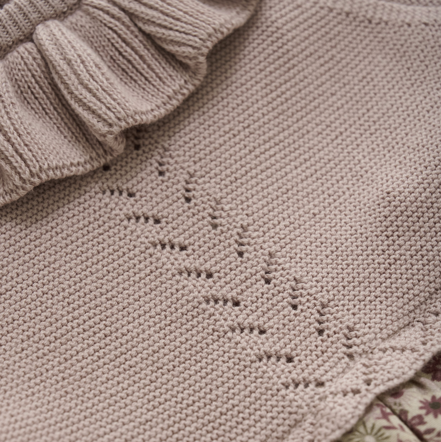 Mauve Ruffle Collar Floral Dress