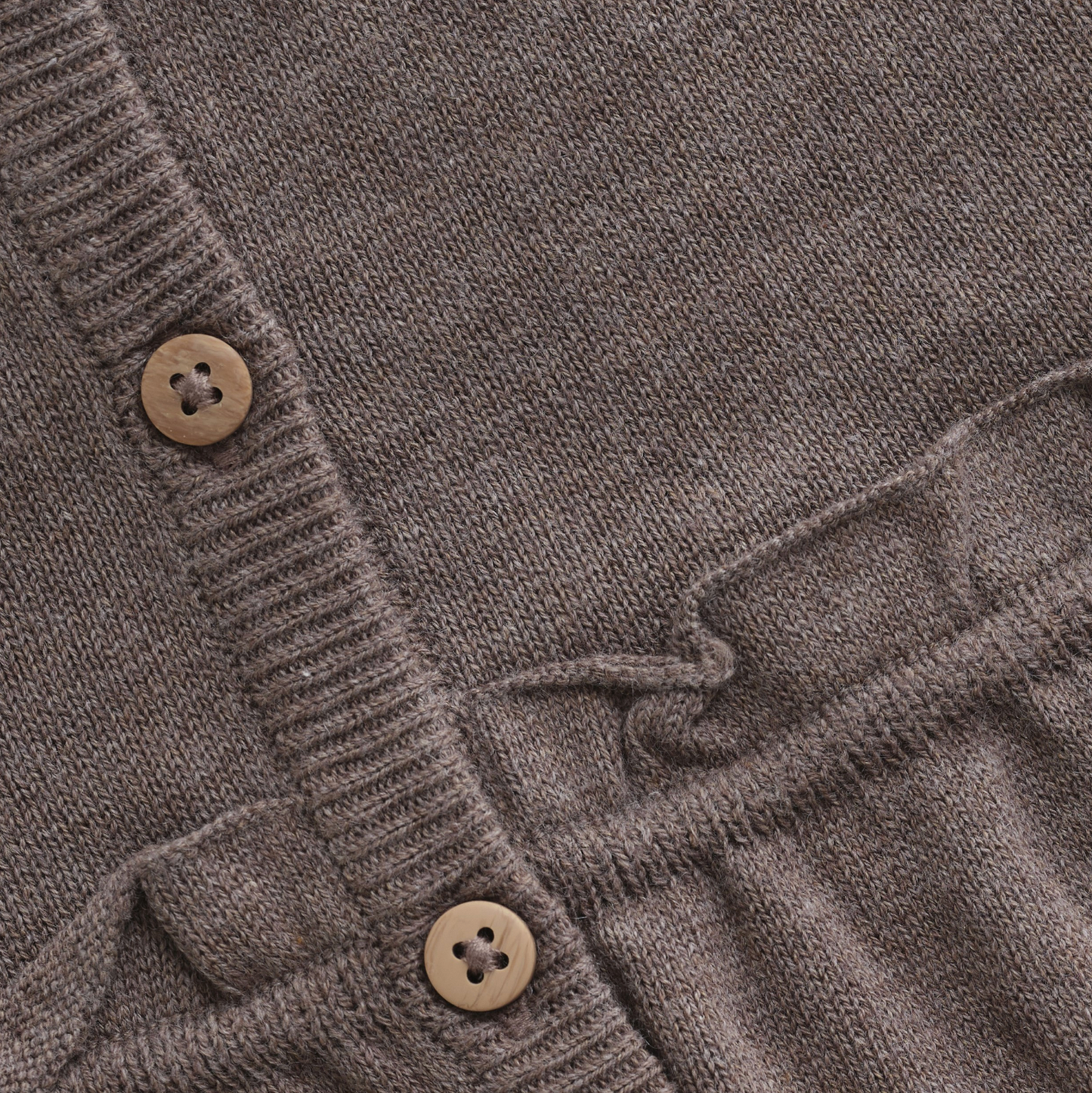 Brown Melange Baby Cardigan