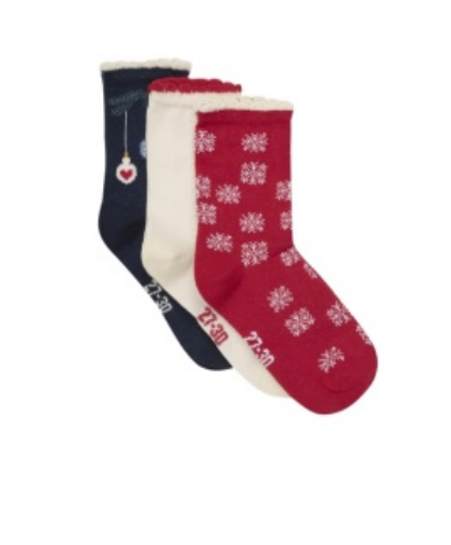 Rio Red Holiday 3 Pack Socks