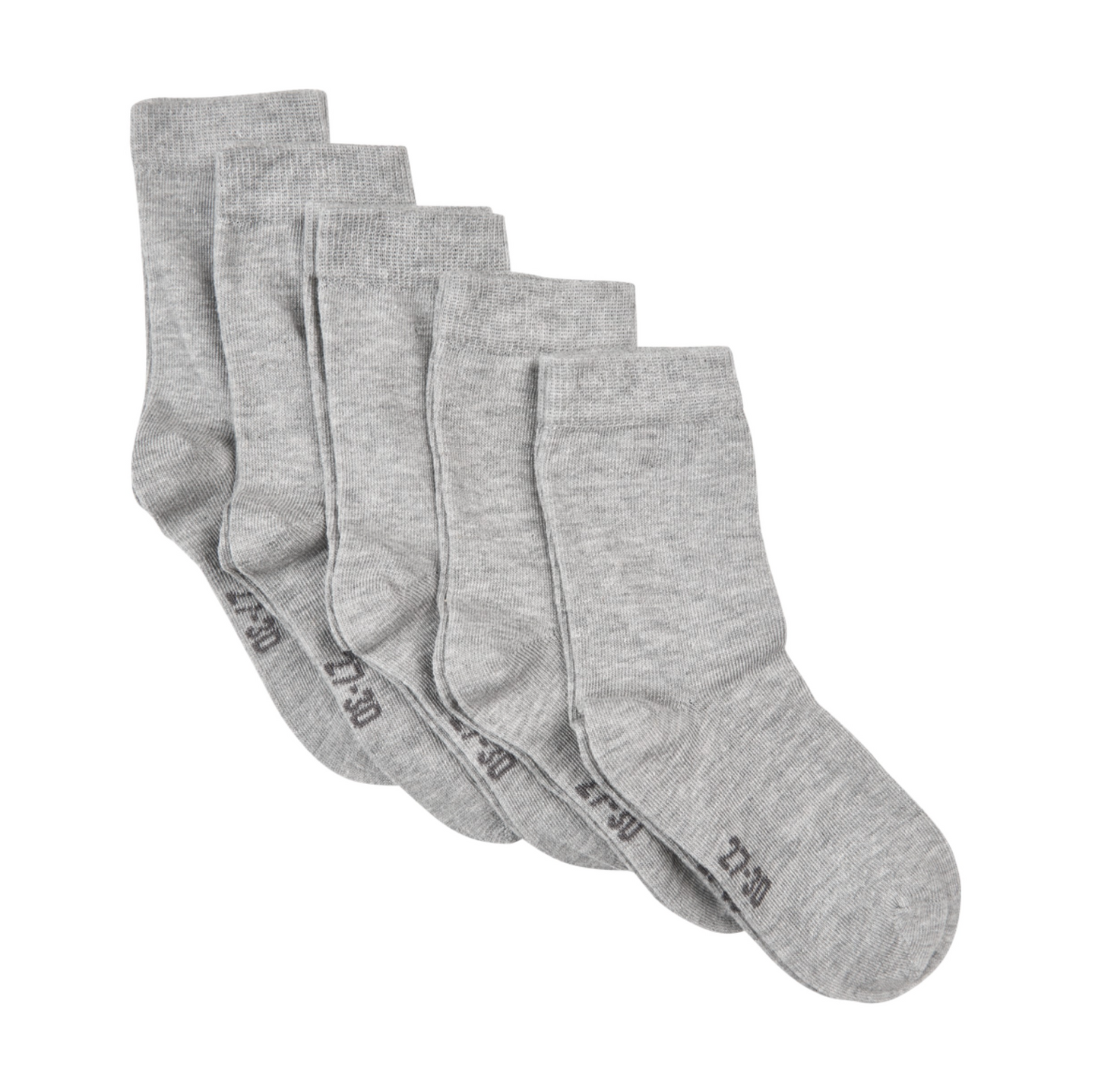 Lt Grey Melange Ankle Socks 5 Pack