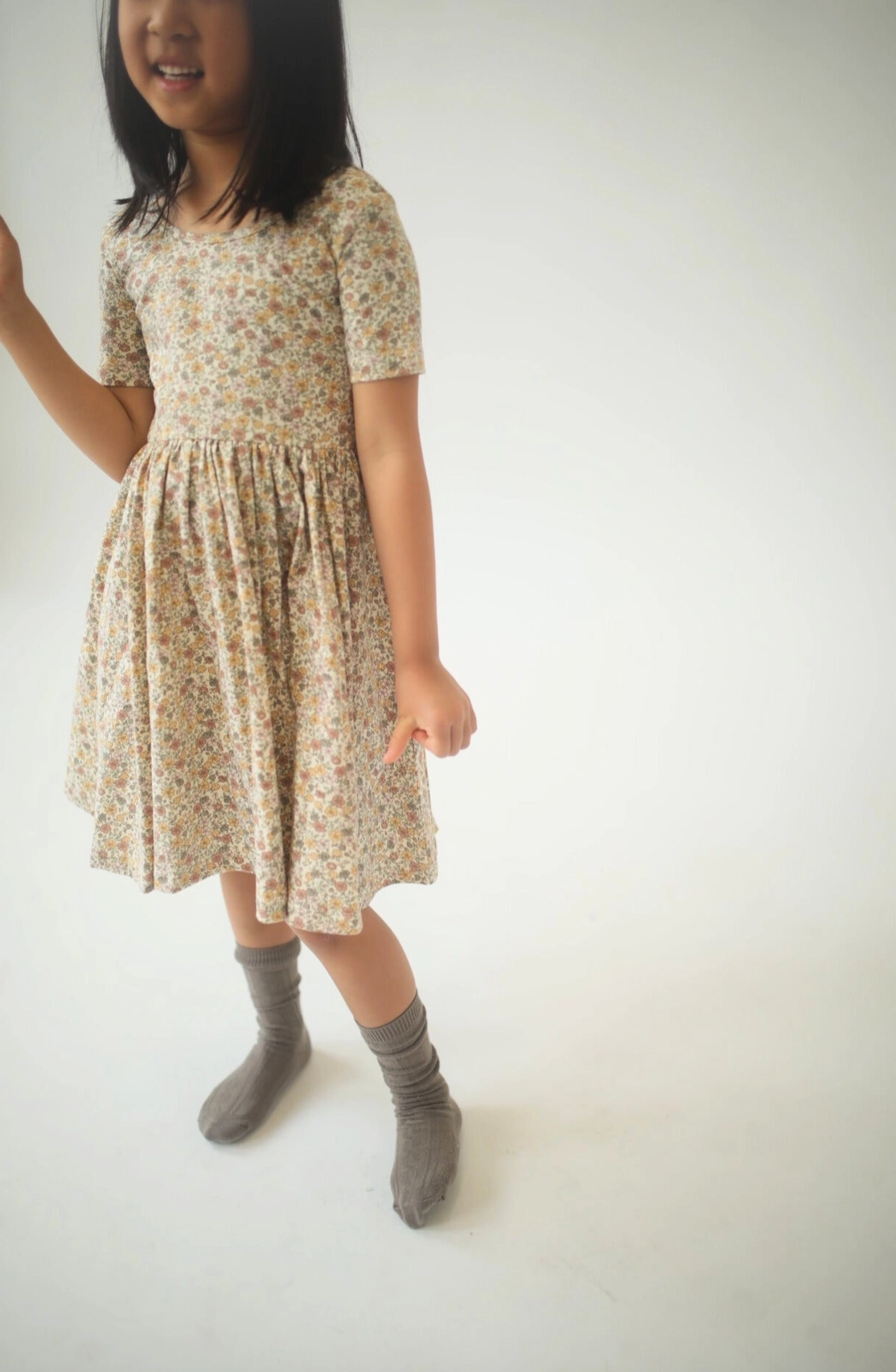 Bella Brown Floral Dress