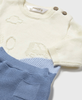 Cloud Blue Knit Footie Set