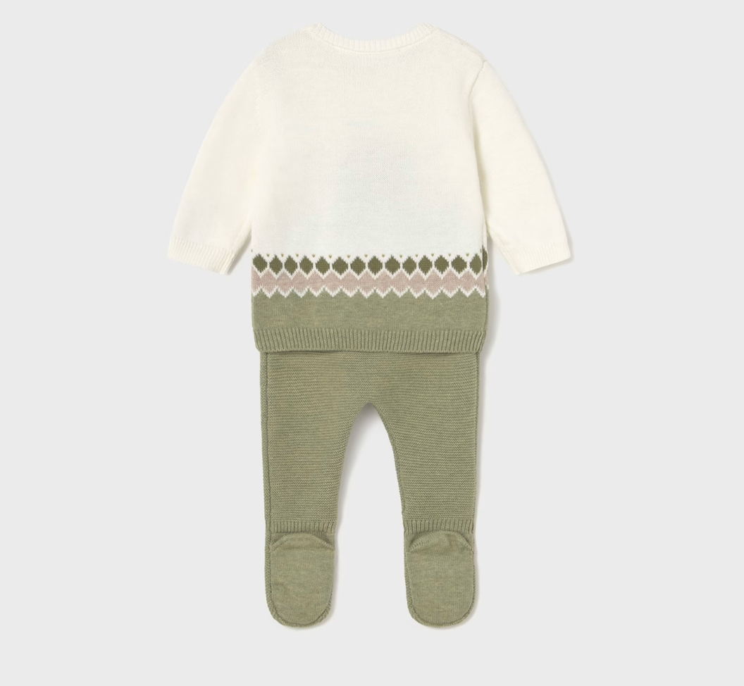 Green Lion Knit Pant Set