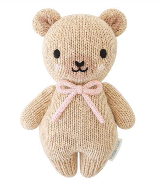 Baby Honey Bear Blush Bow