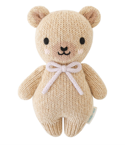 Baby Honey Bear Lavender Bow
