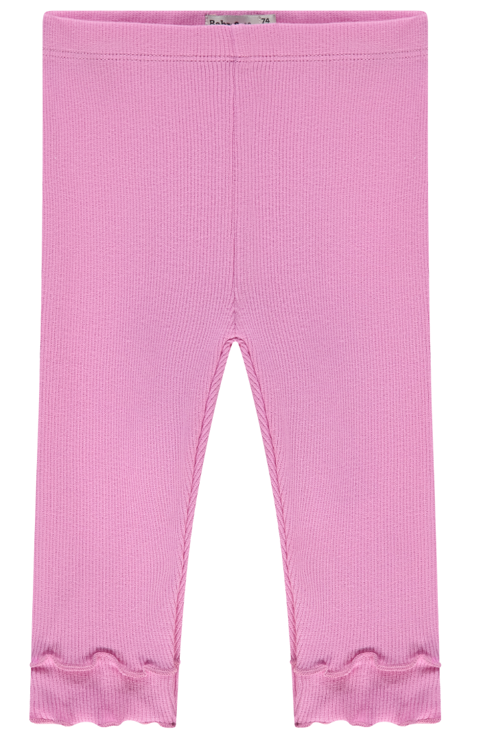 Candy Pink Ribbed Leggings