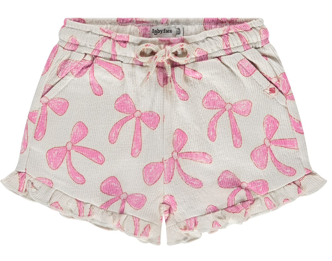 Pink Bows Ruffle Shorts